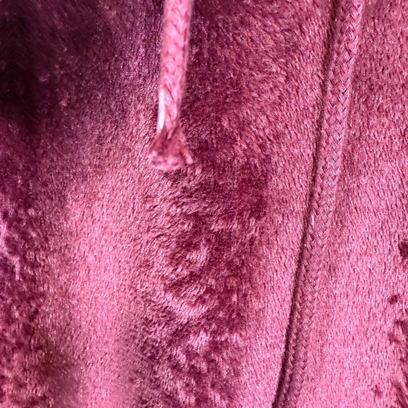 Nickelodeon Reptar Hoodie Womens Size L Purple Plush Fuzzy Lounge Sweatshirt - Picture 4 of 8